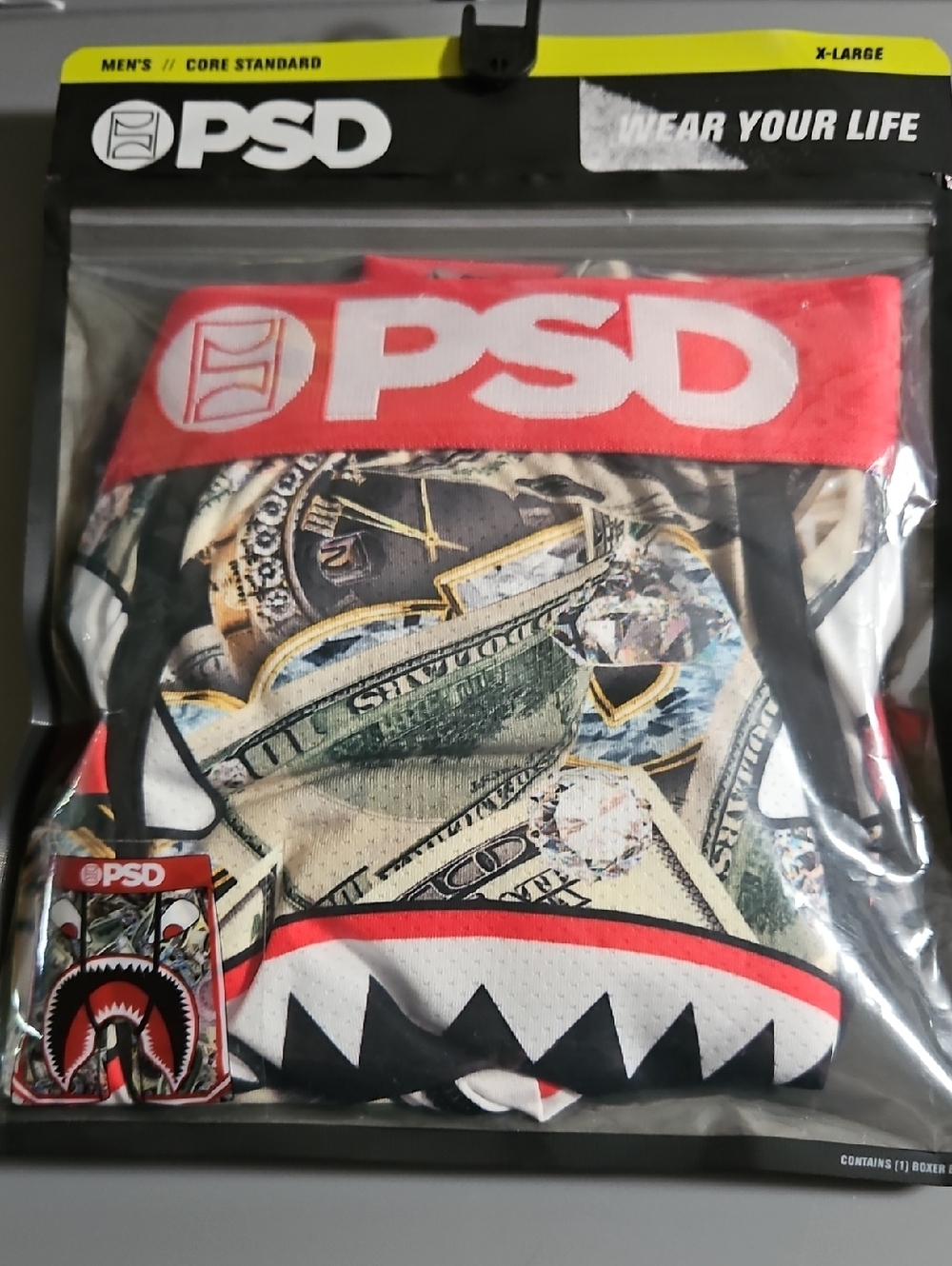 PSD MEN'S WF STACKS BOXER BRIEF: NEW IN PACK: SIZE XL